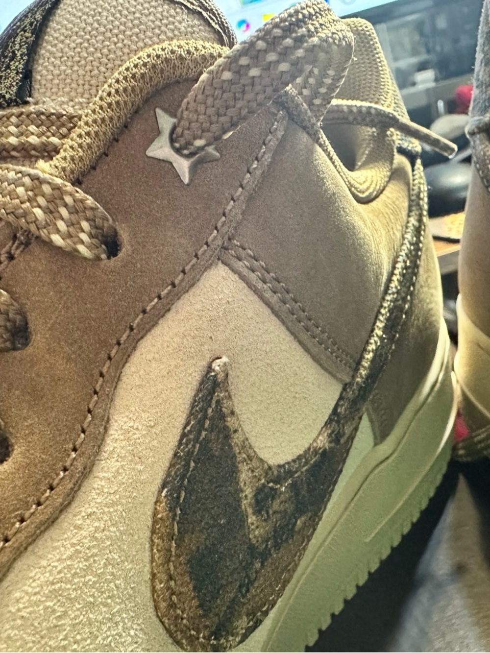 Nike Air Force 1 Low '07 LV8 Realtree Green Cargo Khaki Camo Size 13 - Picture 6 of 14